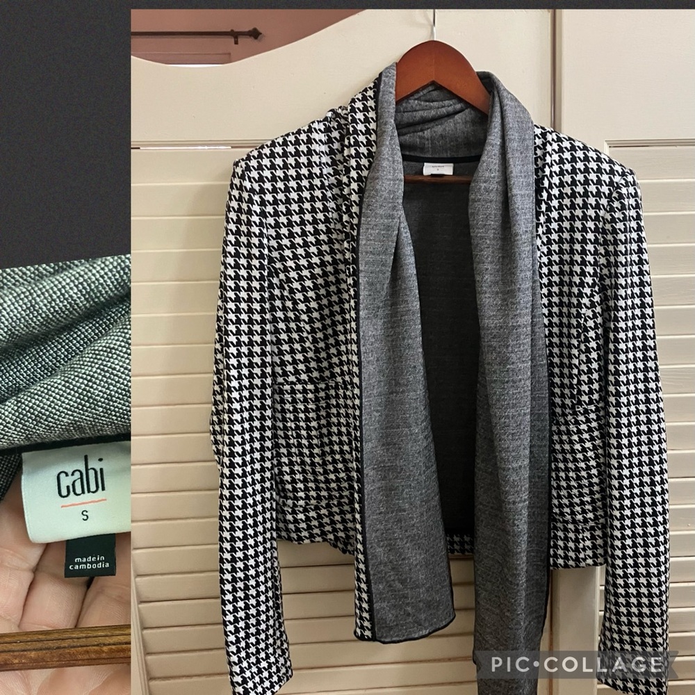 Chic Houndstooth, Crop Jacket. - image 1